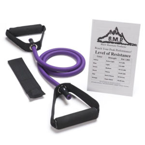 Single Purple Resistance Band with Door Anchor - 40-45Lbs