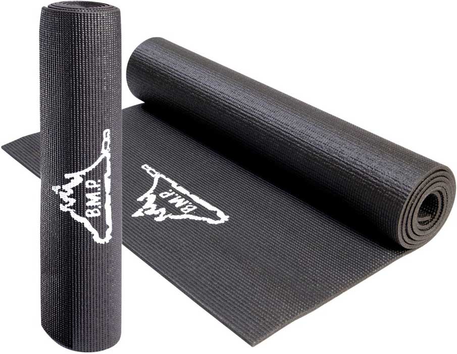thick black yoga mat
