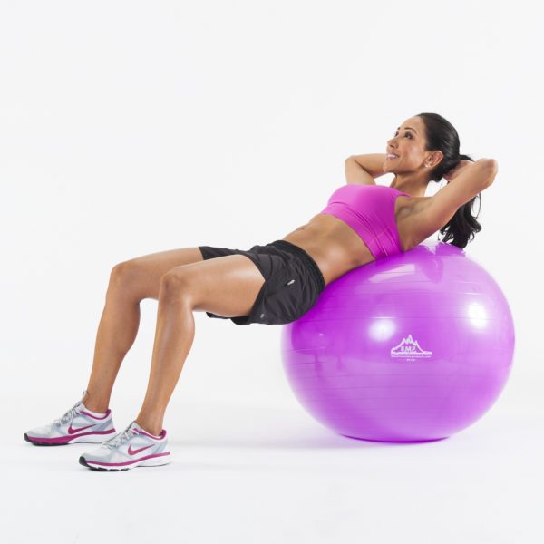 2000 Lbs. Static Strength Stability Ball with Pump - Purple