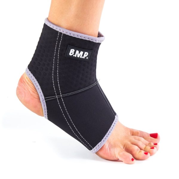 Lightweight and Breathable Neoprene Black Ankle Brace / Compression Sleeve