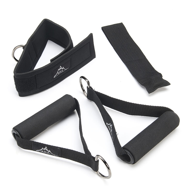 Stackable Resistance Band Set of 7 - With Accessory Kit - Black ...