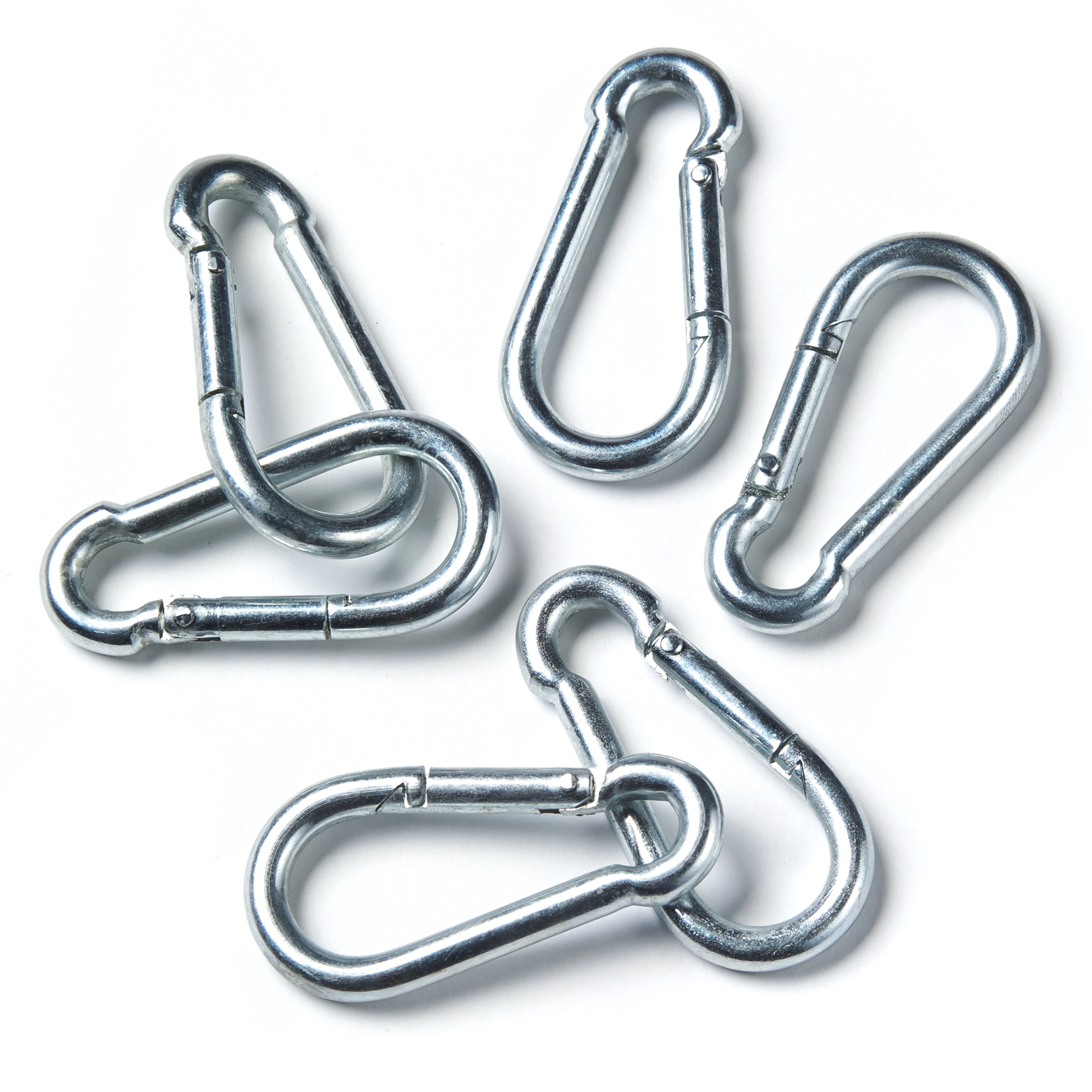 Carabiner Stainless Steel Clip Snap Spring Link Hook Buckle 5mm x 50mm 50 2" lot 